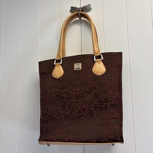 Vintage Diane Von Furstenberg For Panda Luggage Tote Brown Tan Classic Old Money